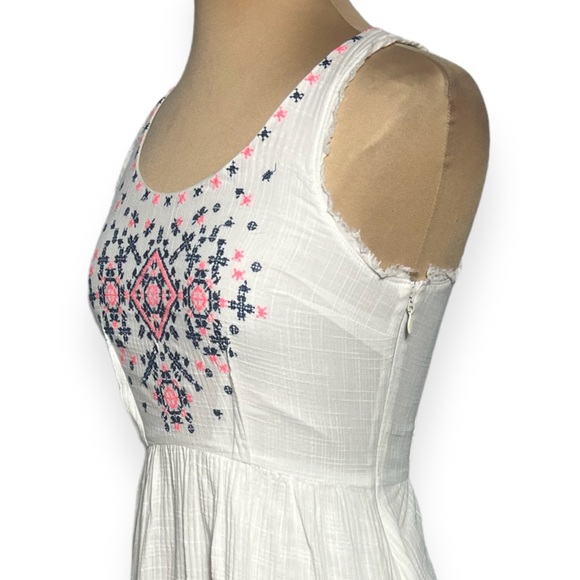 Anthropologie Holding Horses needlepoint embroidered cotton high low dress 2 - Picture 6 of 15